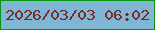 文字の大きさ：3、枠の色：089512、背景の色：7eb6d4、文字の色：772a2a 無料ブログパーツのブログ時計