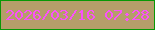 文字の大きさ：2、枠の色：089805、背景の色：b59e6a、文字の色：fa52f9 無料ブログパーツのブログ時計