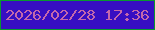 文字の大きさ：3、枠の色：08982f、背景の色：370ec2、文字の色：c468ab 無料ブログパーツのブログ時計