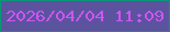 文字の大きさ：5、枠の色：089878、背景の色：5c539f、文字の色：ce55f2 無料ブログパーツのブログ時計