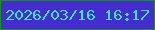 文字の大きさ：1、枠の色：089904、背景の色：462bd5、文字の色：2feeb9 無料ブログパーツのブログ時計