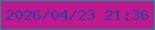文字の大きさ：3、枠の色：089a98、背景の色：c0198d、文字の色：263fa3 無料ブログパーツのブログ時計