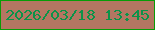 文字の大きさ：2、枠の色：089c07、背景の色：b47662、文字の色：0b9349 無料ブログパーツのブログ時計