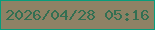 文字の大きさ：3、枠の色：089d7c、背景の色：8e8265、文字の色：336f52 無料ブログパーツのブログ時計