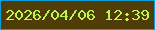 文字の大きさ：4、枠の色：089edd、背景の色：503c07、文字の色：baf84a 無料ブログパーツのブログ時計