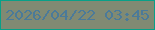 文字の大きさ：4、枠の色：08a088、背景の色：808a73、文字の色：4b7a99 無料ブログパーツのブログ時計