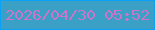文字の大きさ：3、枠の色：08a2f9、背景の色：3aa0c5、文字の色：cb74c8 無料ブログパーツのブログ時計