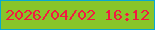 文字の大きさ：1、枠の色：08a9d1、背景の色：88c52a、文字の色：f21942 無料ブログパーツのブログ時計