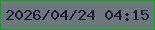 文字の大きさ：4、枠の色：08ab11、背景の色：6c787c、文字の色：1f1736 無料ブログパーツのブログ時計