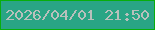 文字の大きさ：3、枠の色：08ae0c、背景の色：29a585、文字の色：b8c0bc 無料ブログパーツのブログ時計