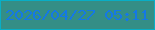 文字の大きさ：3、枠の色：08aec6、背景の色：348e86、文字の色：1478e6 無料ブログパーツのブログ時計