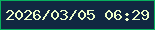 文字の大きさ：3、枠の色：08af5e、背景の色：112841、文字の色：edffc8 無料ブログパーツのブログ時計