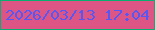 文字の大きさ：5、枠の色：08af71、背景の色：dd5584、文字の色：5558f4 無料ブログパーツのブログ時計