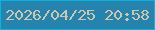 文字の大きさ：3、枠の色：08b3e0、背景の色：2583ae、文字の色：ccc7af 無料ブログパーツのブログ時計