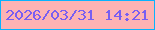 文字の大きさ：4、枠の色：08b3fe、背景の色：fdb3b4、文字の色：795ef1 無料ブログパーツのブログ時計
