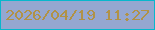 文字の大きさ：3、枠の色：08b7cc、背景の色：95a7d0、文字の色：b19246 無料ブログパーツのブログ時計