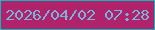 文字の大きさ：3、枠の色：08babc、背景の色：b0236c、文字の色：78b3d8 無料ブログパーツのブログ時計