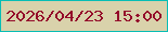 文字の大きさ：1、枠の色：08bdb5、背景の色：d9d2ab、文字の色：940a2a 無料ブログパーツのブログ時計
