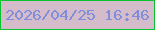 文字の大きさ：4、枠の色：08c22f、背景の色：d4bcca、文字の色：808ddb 無料ブログパーツのブログ時計