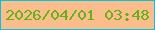 文字の大きさ：2、枠の色：08c2db、背景の色：fbbd8c、文字の色：65b11a 無料ブログパーツのブログ時計