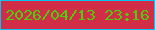 文字の大きさ：1、枠の色：08c2f5、背景の色：d22d46、文字の色：4bce0b 無料ブログパーツのブログ時計