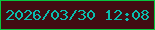 文字の大きさ：4、枠の色：08c53e、背景の色：410c12、文字の色：09bdaf 無料ブログパーツのブログ時計