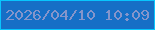 文字の大きさ：3、枠の色：08c6fd、背景の色：166fc6、文字の色：8595cb 無料ブログパーツのブログ時計