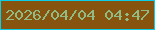 文字の大きさ：4、枠の色：08cee9、背景の色：875410、文字の色：90bb83 無料ブログパーツのブログ時計