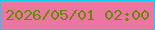 文字の大きさ：4、枠の色：08d1f5、背景の色：ec769f、文字の色：698704 無料ブログパーツのブログ時計