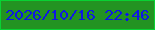 文字の大きさ：1、枠の色：08d233、背景の色：239322、文字の色：0e18e4 無料ブログパーツのブログ時計