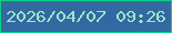 文字の大きさ：3、枠の色：08d283、背景の色：3269a0、文字の色：9ce7cc 無料ブログパーツのブログ時計