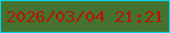 文字の大きさ：2、枠の色：08d2ed、背景の色：45732f、文字の色：b41702 無料ブログパーツのブログ時計