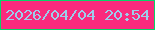 文字の大きさ：5、枠の色：08d468、背景の色：fa2a7d、文字の色：9ccdec 無料ブログパーツのブログ時計