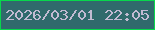 文字の大きさ：5、枠の色：08d74c、背景の色：306a6c、文字の色：c2bbd2 無料ブログパーツのブログ時計
