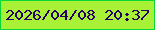 文字の大きさ：2、枠の色：08d834、背景の色：a9f137、文字の色：280062 無料ブログパーツのブログ時計