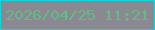 文字の大きさ：2、枠の色：08d8df、背景の色：8b8891、文字の色：60bd85 無料ブログパーツのブログ時計