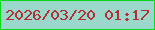 文字の大きさ：5、枠の色：08d91a、背景の色：9bd8cc、文字の色：b32f33 無料ブログパーツのブログ時計