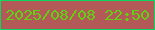 文字の大きさ：2、枠の色：08d95e、背景の色：b35a59、文字の色：61d113 無料ブログパーツのブログ時計