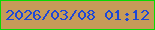 文字の大きさ：1、枠の色：08da02、背景の色：c69b59、文字の色：1e47d6 無料ブログパーツのブログ時計