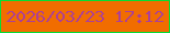 文字の大きさ：3、枠の色：08db35、背景の色：f16d00、文字の色：ad4095 無料ブログパーツのブログ時計