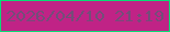 文字の大きさ：1、枠の色：08dc75、背景の色：c02386、文字の色：744d79 無料ブログパーツのブログ時計