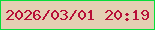 文字の大きさ：1、枠の色：08dd3a、背景の色：e4cfb3、文字の色：b80f37 無料ブログパーツのブログ時計