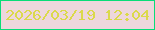 文字の大きさ：5、枠の色：08dd78、背景の色：edd7dd、文字の色：dbd94b 無料ブログパーツのブログ時計