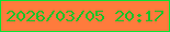 文字の大きさ：4、枠の色：08e236、背景の色：ff7b3c、文字の色：17c228 無料ブログパーツのブログ時計