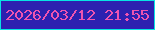 文字の大きさ：2、枠の色：08e3e3、背景の色：2d20b0、文字の色：ef54b0 無料ブログパーツのブログ時計
