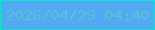 文字の大きさ：1、枠の色：08e6cb、背景の色：53aaf2、文字の色：56c2d2 無料ブログパーツのブログ時計