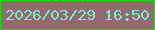 文字の大きさ：4、枠の色：08e700、背景の色：946a6f、文字の色：73eed0 無料ブログパーツのブログ時計