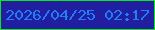 文字の大きさ：4、枠の色：08e917、背景の色：221ea1、文字の色：207ff7 無料ブログパーツのブログ時計
