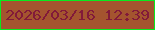 文字の大きさ：4、枠の色：08e91e、背景の色：a4542f、文字の色：821a39 無料ブログパーツのブログ時計