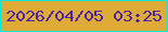 文字の大きさ：4、枠の色：08e9dc、背景の色：deac36、文字の色：4921ab 無料ブログパーツのブログ時計